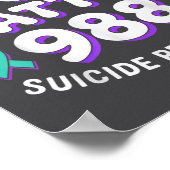 You 988 Suicide Prevention Awareness Rainbow Ribbo Poster (Ecke)