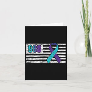 You 988 Suicide Prevention Awareness Ribbon Karte