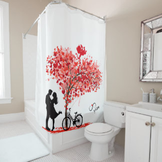 You and Me, and Cupid Shower Curtain Duschvorhang