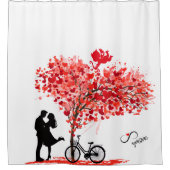 You and Me, and Cupid Shower Curtain Duschvorhang (Vorderseite)