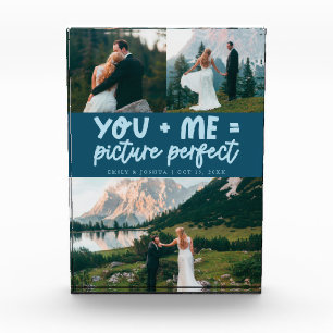 You and Me Picture Perfect Frischvermählte Türkis Fotoblock