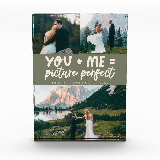 You and Me Picture Perfect Newlywed Sage Green Fotoblock (Vorderseite)
