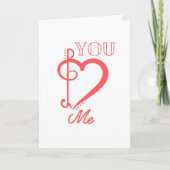 You and Me Romantic Couple Karte (Vorderseite)