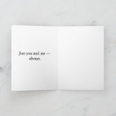 You and Me Romantic Couple Karte (Innenseite)