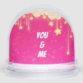You and Me Wedding Snow Globe Pink Schneekugeln (Vorderseite)