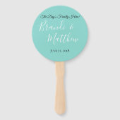 You and Me Wedelsuite Dusche Empfang Party Fächer (Rückseite)