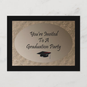 You' Re eingeladen zu einem Abschluss-Party Einladungspostkarte