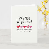 You Are A Keeper Naughty Love Card Karte (Gelbe Blume)