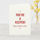 You Are A Keeper Valentines Day Card Karte (Gelbe Blume)