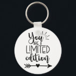 you are a limited edition milestone birthday  card schlüsselanhänger<br><div class="desc">Designed by The Arty Apples Limited</div>