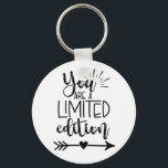 you are a limited edition milestone birthday  card schlüsselanhänger<br><div class="desc">Designed by The Arty Apples Limited</div>
