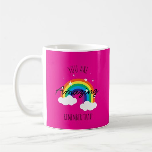 You Are Amazing - Hot Pink Mug Kaffeetasse (Links)