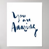 You are amazing Minimalist Motivational Inspired Poster (Vorne)