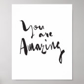 You are amazing Minimalist Motivational Inspired Poster (Vorne)