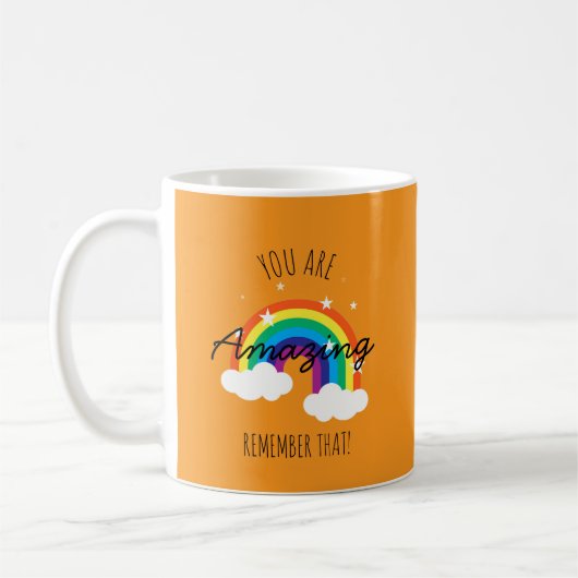 You Are Amazing - Orange Kaffeetasse (Links)