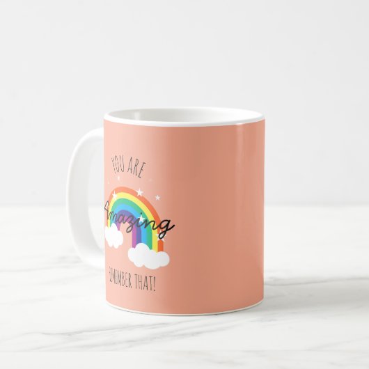 You Are Amazing - Peach Kaffeetasse (Vorderseite Links)