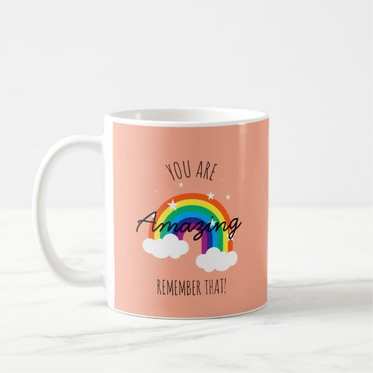 You Are Amazing - Peach Kaffeetasse (Links)