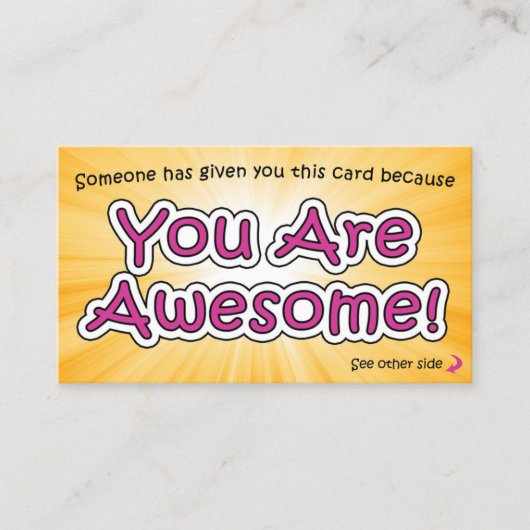 You Are Awesome Cards - Appreciation Cards Telefonnummerkarte (Vorderseite)