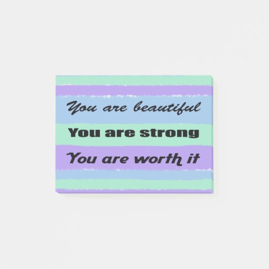 You are Beautiful Post-it Klebezettel (Vorderseite)