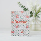You are Beautiful Postkarte (Stehend Vorderseite)