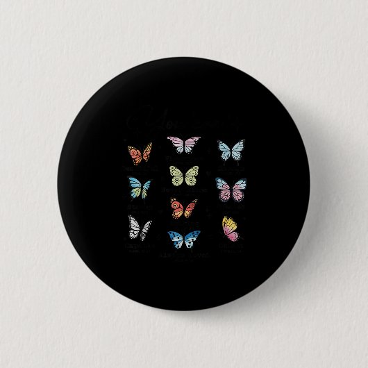 You Are Butterfly Beautiful Christian Religious Bi Button (Vorderseite)
