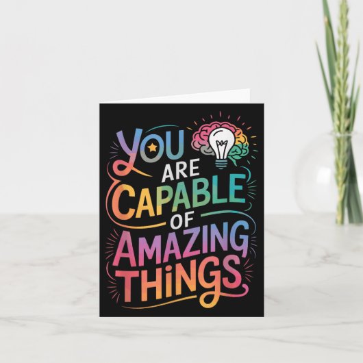 You Are Capable Of Amazing Things Karte (Vorderseite)