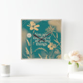 You Are Capable Of Amazing Things Quadratische Wanduhr (Zuhause)