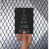 You Are Enough Black Affirmation Postkarte