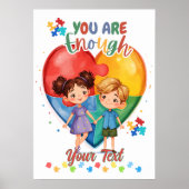 You are Enough custom Autism illustrated poster (Vorne)