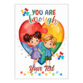 You are Enough custom Autism illustrated poster