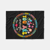You Are Enough Floral Kind Love Peace Kindness Ins Fleecedecke (Vorderseite (Horizontal))