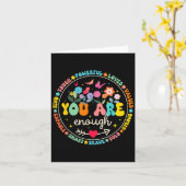 You Are Enough Floral Kind Love Peace Kindness Ins Karte (Gelbe Blume)