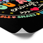 You Are Enough Floral Kind Love Peace Kindness Ins Poster (Ecke)