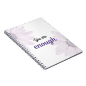 You Are Enough Floral Notebook | Purple Aesthetic  Notizblock (Rechte Seite)