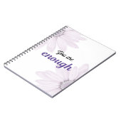 You Are Enough Floral Notebook | Purple Aesthetic  Notizblock (Linke Seite)
