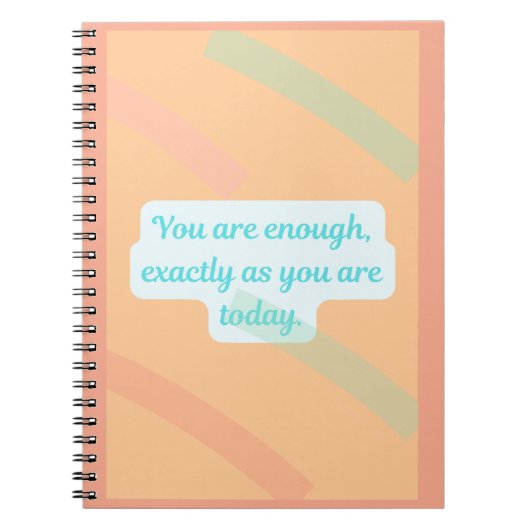 You Are Enough – Gentle Reminder Journal Notizblock (Vorderseite)