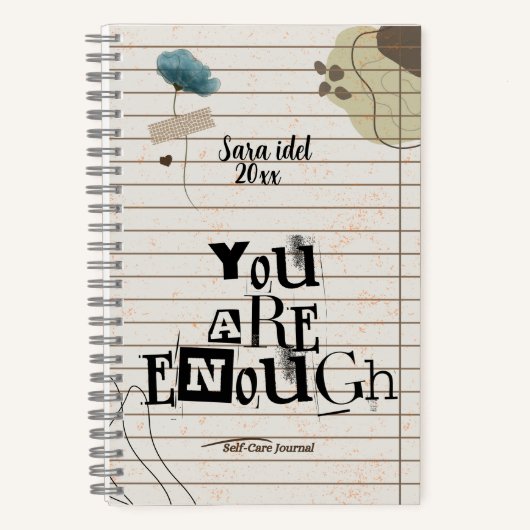 You Are Enough | Motivational Notebook Notizblock (Vorderseite)