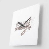 You Are Enough  Quadratische Wanduhr (Winkel)