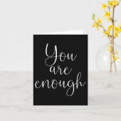 You Are Enough Quote Motivational Saying Sitivity Karte (Gelbe Blume)