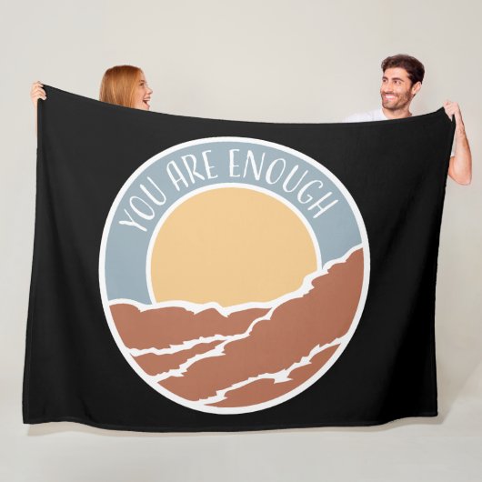 You Are Enough Self Love Motivational Quote Logo Fleecedecke (Beispiel)
