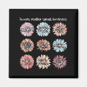 You Are Enough Words Speak Kindness Sitive Daisy Magnet (Vorne)