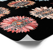 You Are Enough Words Speak Kindness Sitive Daisy  Poster (Ecke)