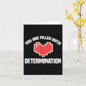 You Are Filled With Determination Funny Gaming Mot Karte (Gelbe Blume)