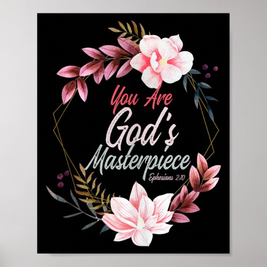 You Are Gods Masterpiece Ephesians 2_10 Prayer Bib Poster (Vorne)