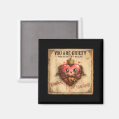 You Are Guilty You Stole My Heart Cute Valentine’s Magnet (Vorderseite/Rückseite)