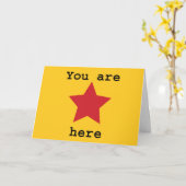 You are here card karte (Gelbe Blume)