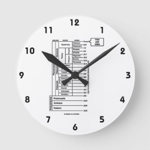 You Are Here (Geological Age Earth's History) Runde Wanduhr