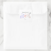 You Are Here Phylogenetic Tree Of Life Quadratischer Aufkleber (Tasche)