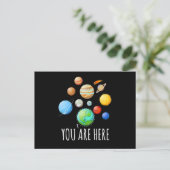 You Are Here Planet Astronaut Space Postkarte (Stehend Vorderseite)