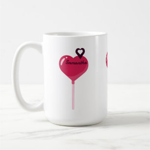 You Are in My Pink Lollypop Heart Personalized Kaffeetasse